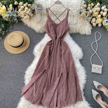 Load image into Gallery viewer, YuooMuoo Women Backless Flower Print Maxi Dress Bohemian Summer Sleeveless Long Beach Dress High Waist Chiffon Dress robe femme